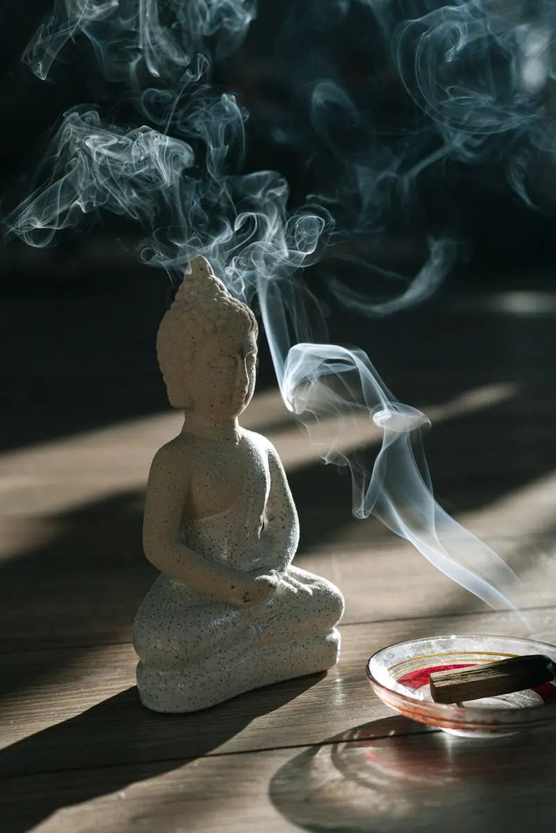 Buddha statue in the studio